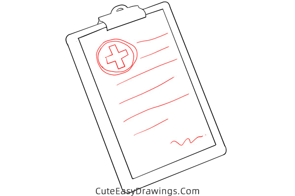 how to draw a medical record - www.cuteeasydrawings.com