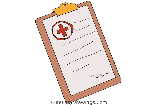 how to draw a medical record - www.cuteeasydrawings.com