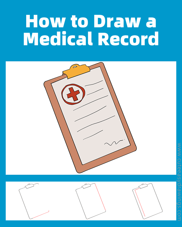 how to draw a medical record - www.cuteeasydrawings.com