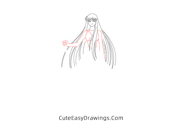 how to draw saori kido from saint seiya - www.cuteeasydrawings.com