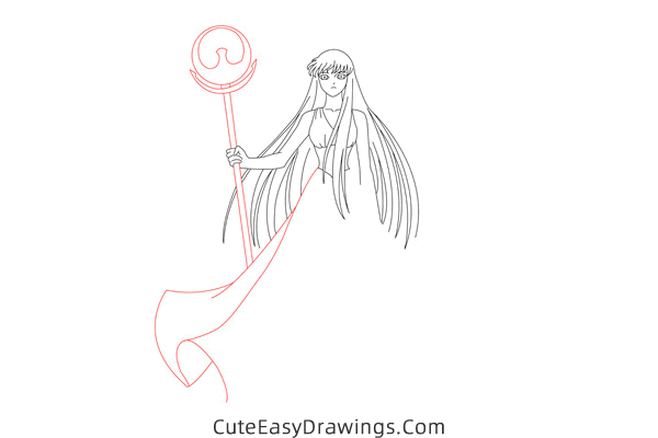 how to draw saori kido from saint seiya - www.cuteeasydrawings.com