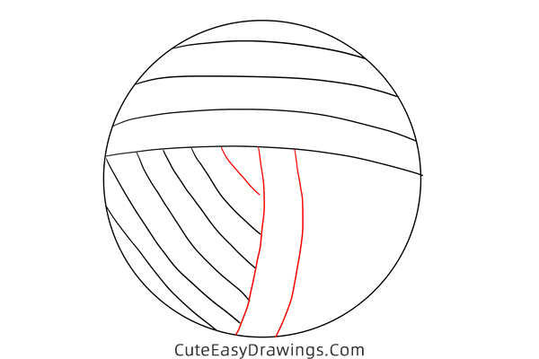 how to draw a ball of yarn - www.cuteeasydrawings.com