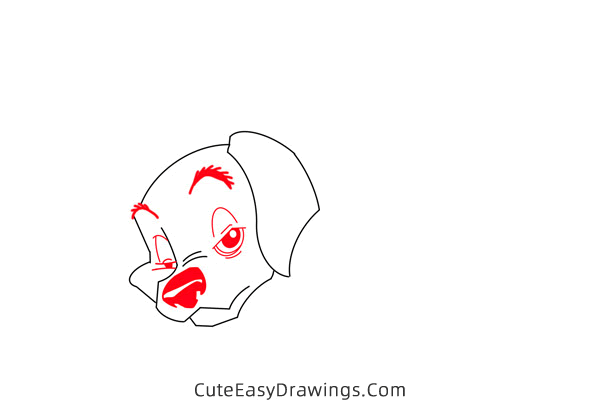 how to draw penny from 101 dalmatians - www.cuteeasydrawings.com