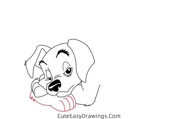 how to draw penny from 101 dalmatians - www.cuteeasydrawings.com