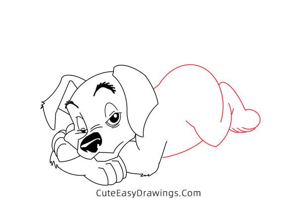 how to draw penny from 101 dalmatians - www.cuteeasydrawings.com