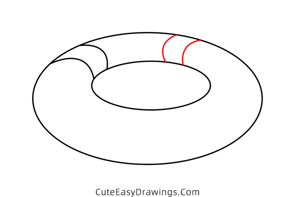 how to draw a lifebuoy - www.cuteeasydrawings.com