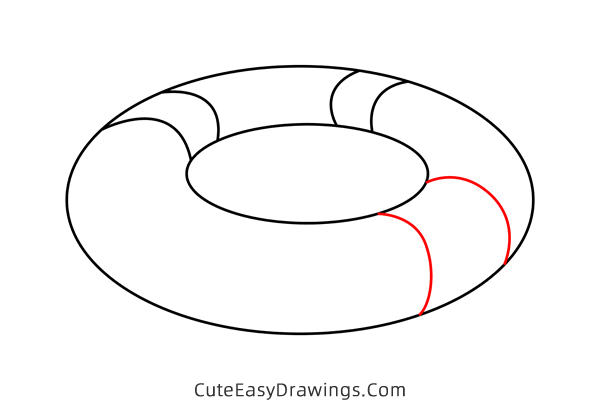 how to draw a lifebuoy - www.cuteeasydrawings.com