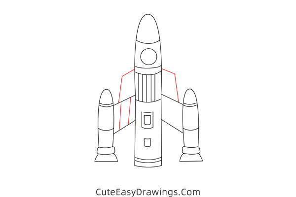 how to draw a space shuttle - www.cuteeasydrawings.com