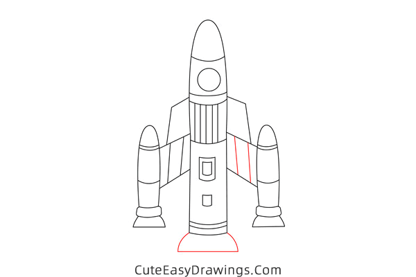 how to draw a space shuttle - www.cuteeasydrawings.com