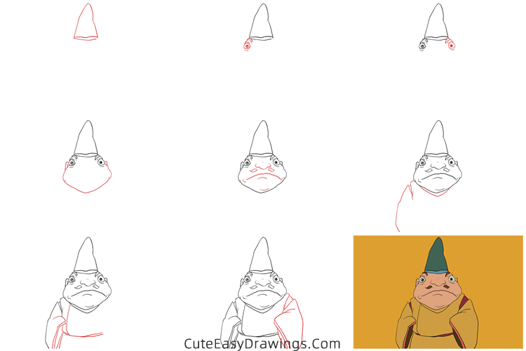 how to draw chichiyaku from spirited away - www.cuteeasydrawings.com