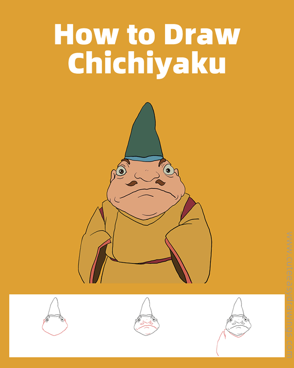 how to draw chichiyaku from spirited away - www.cuteeasydrawings.com