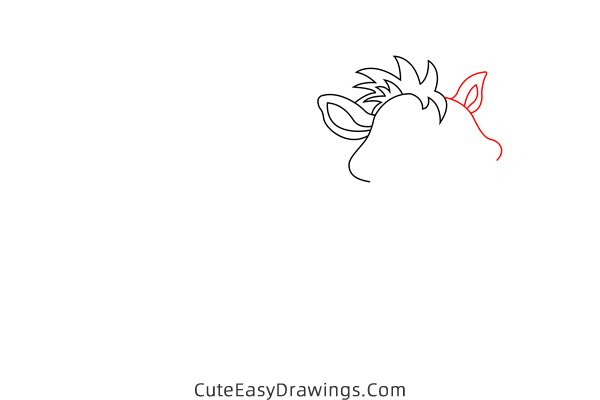 how to draw a wild boar - www.cuteeasydrawings.com