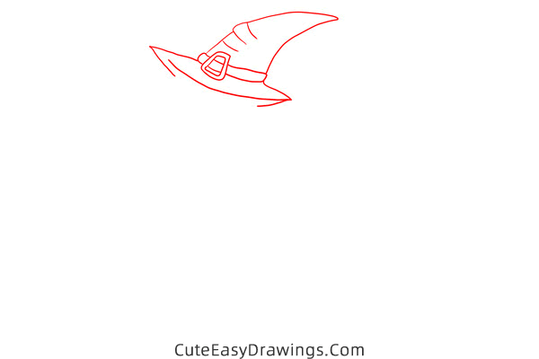 how to draw a witch on a broomstick - www.cuteeasydrawings.com