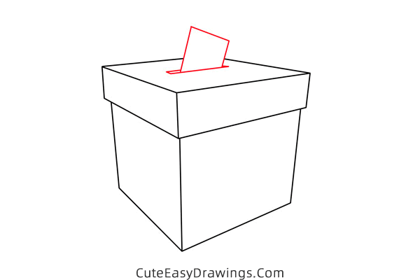 how to draw a ballot box - www.cuteeasydrawings.com