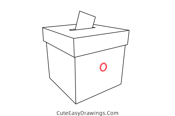 how to draw a ballot box - www.cuteeasydrawings.com