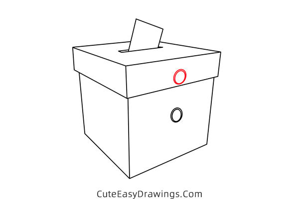 how to draw a ballot box - www.cuteeasydrawings.com