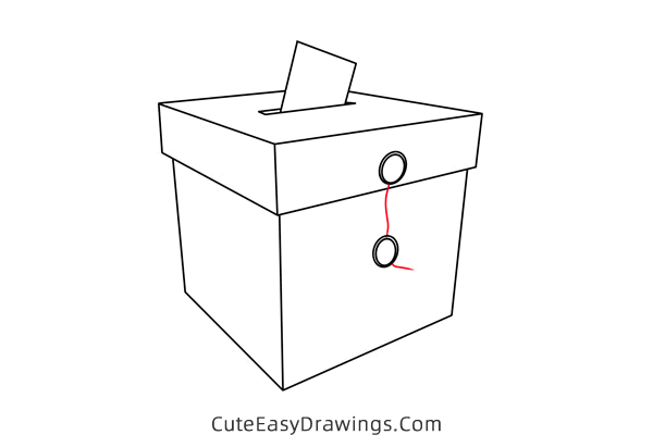 how to draw a ballot box - www.cuteeasydrawings.com