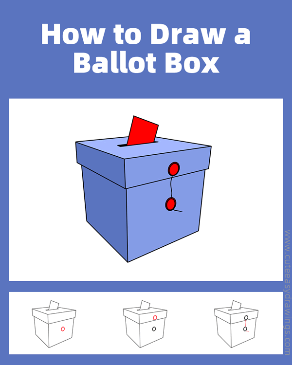 how to draw a ballot box - www.cuteeasydrawings.com