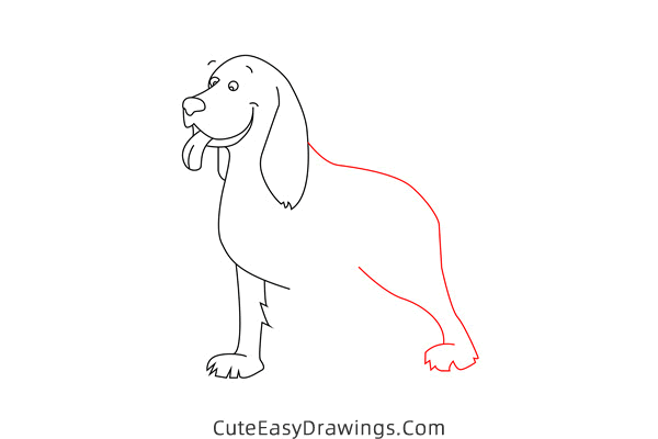 how to draw a cocker spaniel - www.cuteeasydrawings.com