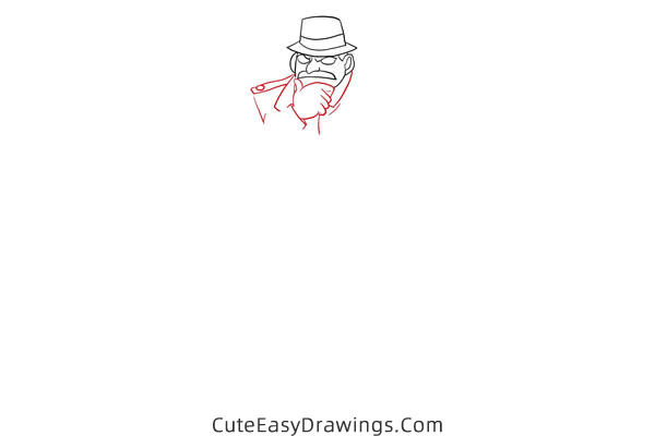 how to draw juzo megure from detective conan - www.cuteeasydrawings.com