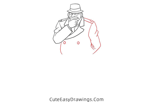 how to draw juzo megure from detective conan - www.cuteeasydrawings.com