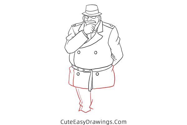 how to draw juzo megure from detective conan - www.cuteeasydrawings.com