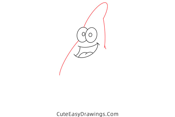 how to draw patrick star - www.cuteeasydrawings.com