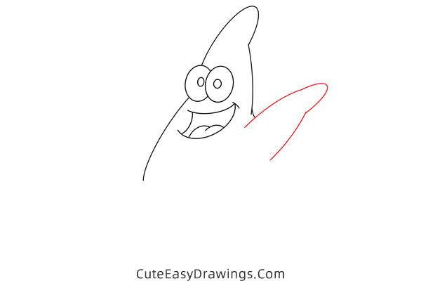 how to draw patrick star - www.cuteeasydrawings.com