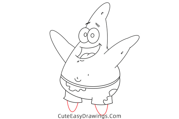 how to draw patrick star - www.cuteeasydrawings.com