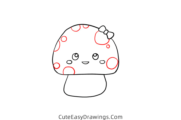 how to draw a cartoon mushroom - www.cuteeasydrawings.com