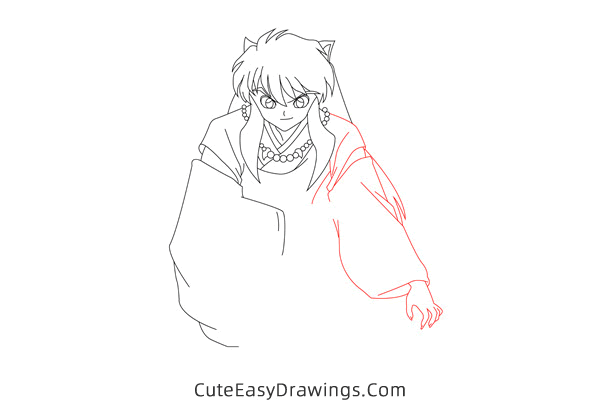 how to draw inuyasha - www.cuteeasydrawings.com