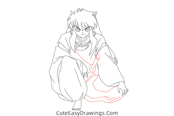 how to draw inuyasha - www.cuteeasydrawings.com