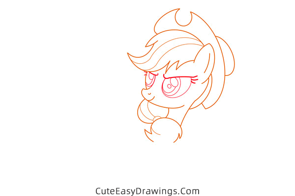 how to draw applejack from my little pony - www.cuteeasydrawings.com