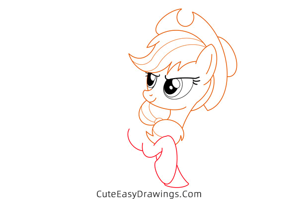 how to draw applejack from my little pony - www.cuteeasydrawings.com