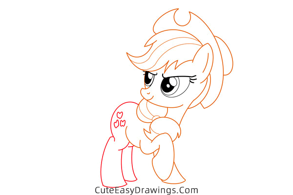 how to draw applejack from my little pony - www.cuteeasydrawings.com