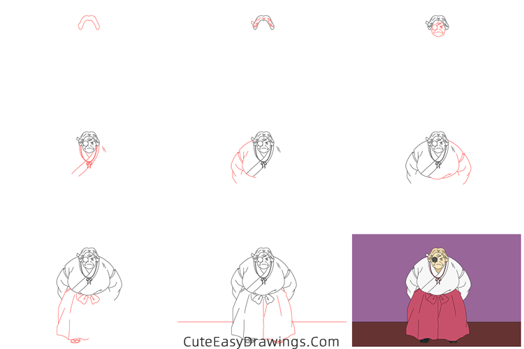 how to draw kaede from inuyasha - www.cuteeasydrawings.com