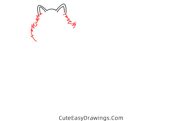 how to draw a wolf - www.cuteeasydrawings.com