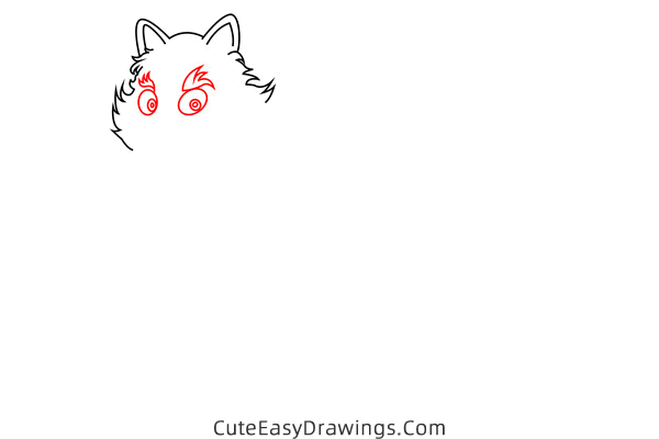 how to draw a wolf - www.cuteeasydrawings.com