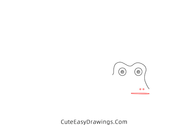 how to draw a chameleon easy - www.cuteeasydrawings.com