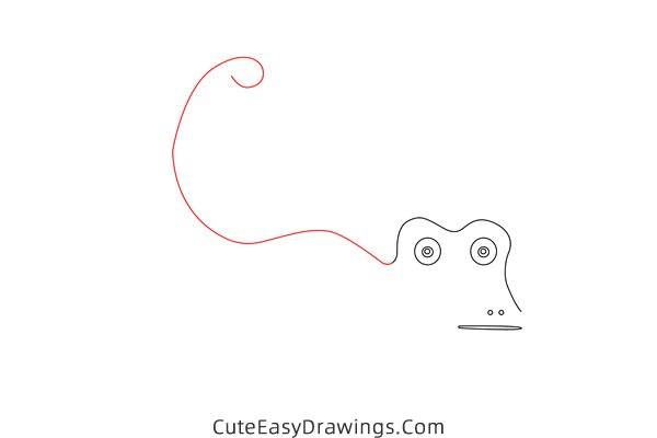 how to draw a chameleon easy - www.cuteeasydrawings.com