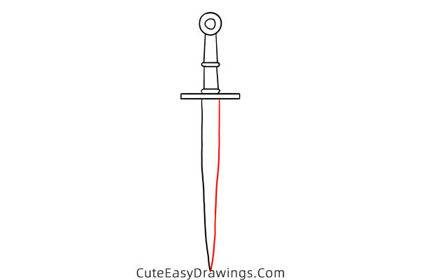 how to draw a sword - www.cuteeasydrawings.com