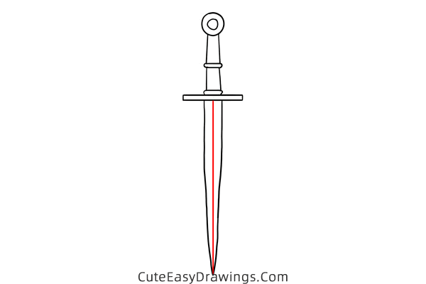 how to draw a sword - www.cuteeasydrawings.com