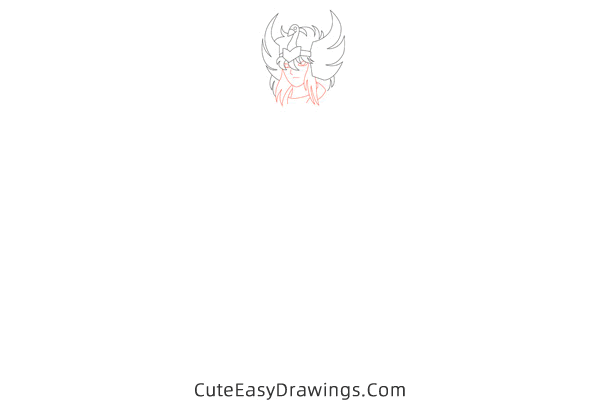 how to draw cygnus hyoga from saint seiya - www.cuteeasydrawings.com