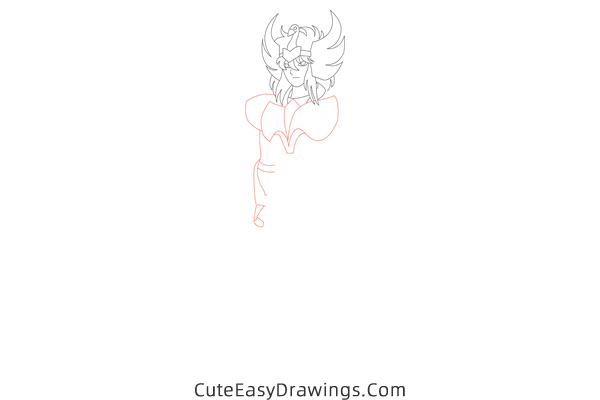 how to draw cygnus hyoga from saint seiya - www.cuteeasydrawings.com