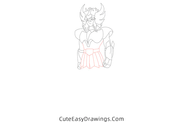 how to draw cygnus hyoga from saint seiya - www.cuteeasydrawings.com