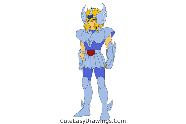 how to draw cygnus hyoga from saint seiya - www.cuteeasydrawings.com