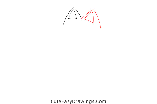 how to draw a cat with a mouse - www.cuteeasydrawings.com