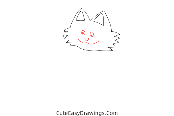 how to draw a cat with a mouse - www.cuteeasydrawings.com