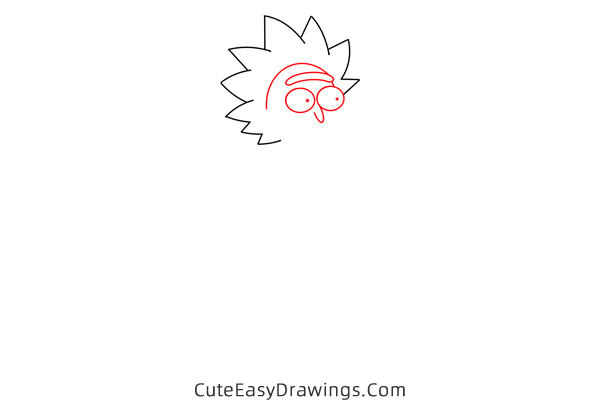 how to draw rick sanchez - www.cuteeasydrawings.com