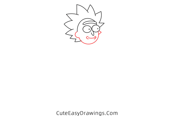 how to draw rick sanchez - www.cuteeasydrawings.com